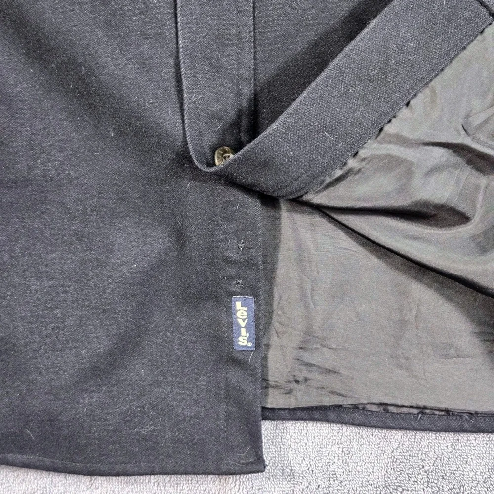 Levis‎ Mens XL Black Lined Shirt Jacket Heavyweight Canvas Shacket Utility Coat